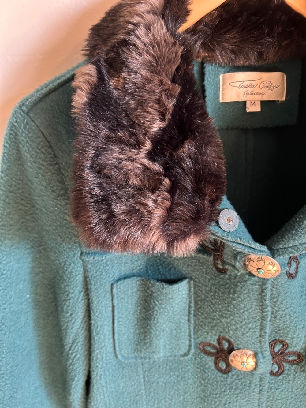 Tasha Polizzi Western jacket featuring a faux fur collar and decorative closures - Picture 3 of 7